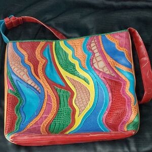 Sharif Multicolor Leather Shoulder Bag